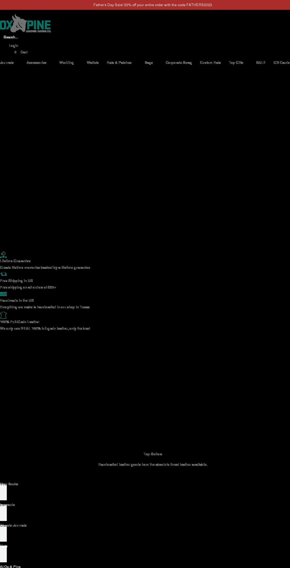 oxnpine.com — Shopify storefront screenshot