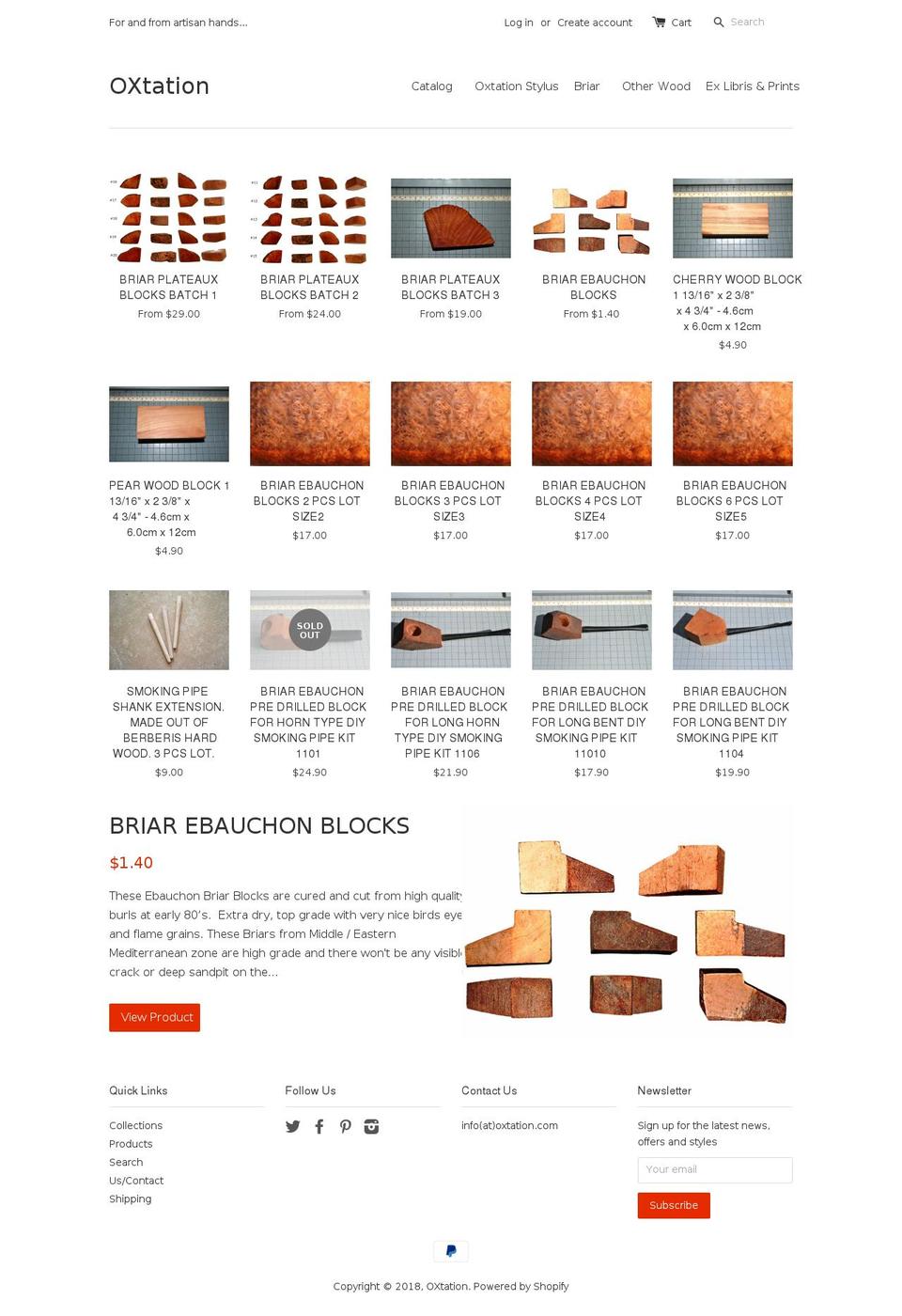 oxtation.com shopify website screenshot