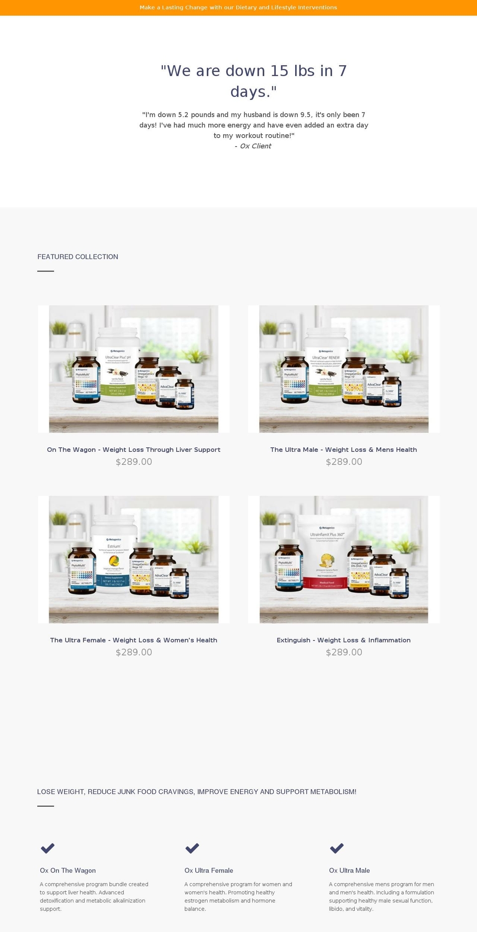 oxtox.com shopify website screenshot