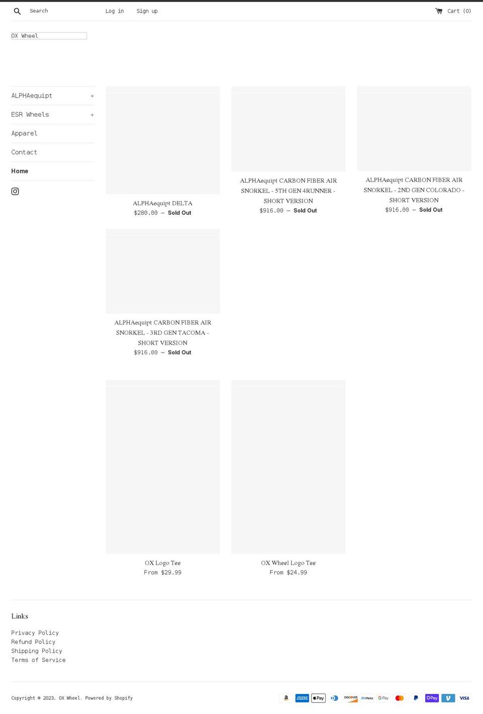 oxwheel.com shopify website screenshot
