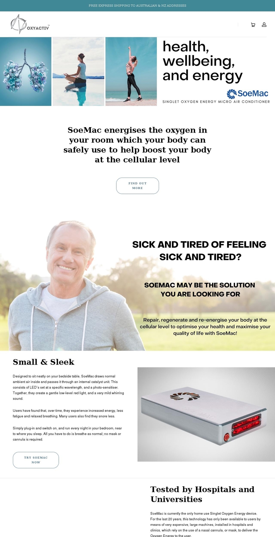 oxyactiv.com shopify website screenshot