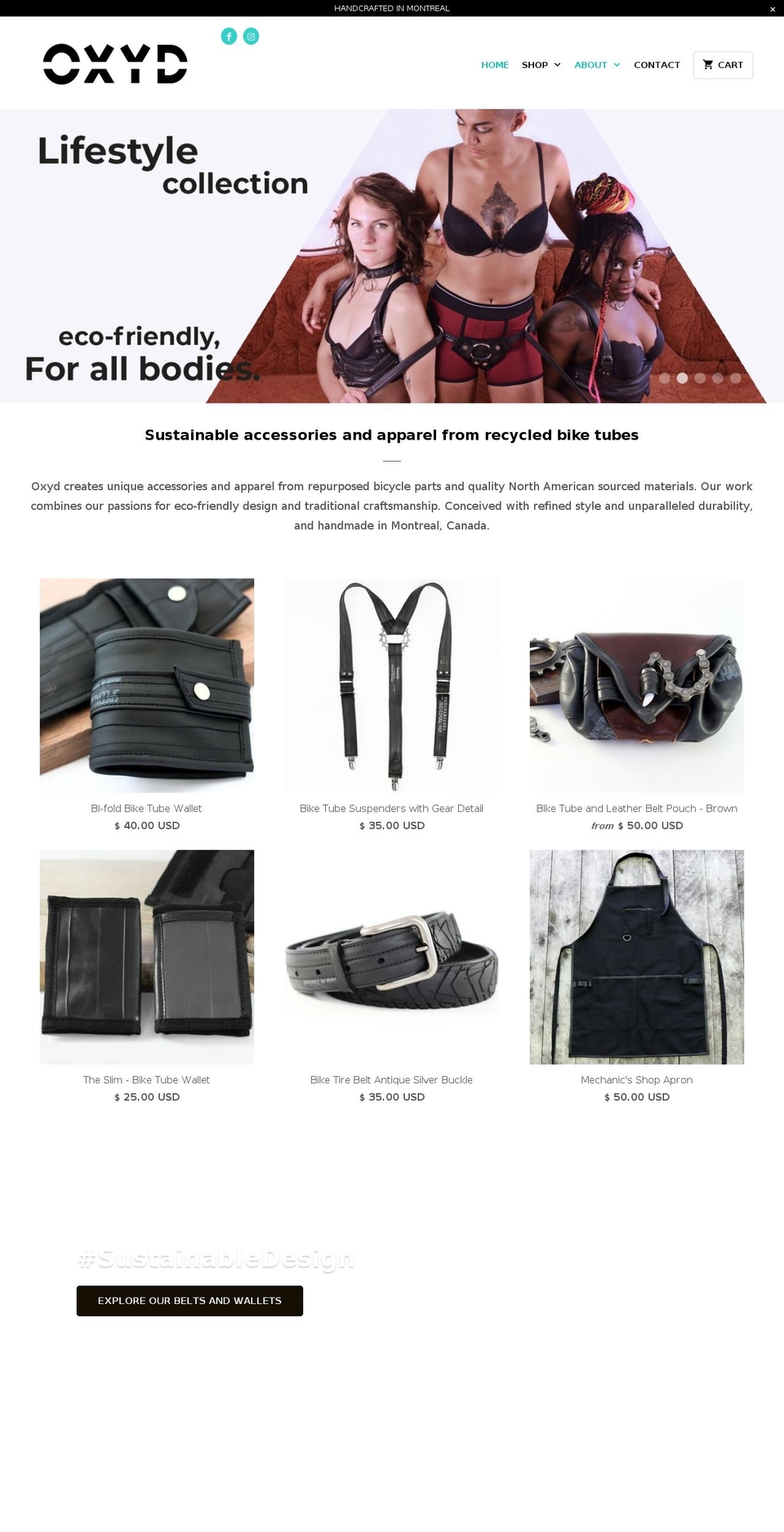 oxydcreations.com — Shopify storefront screenshot