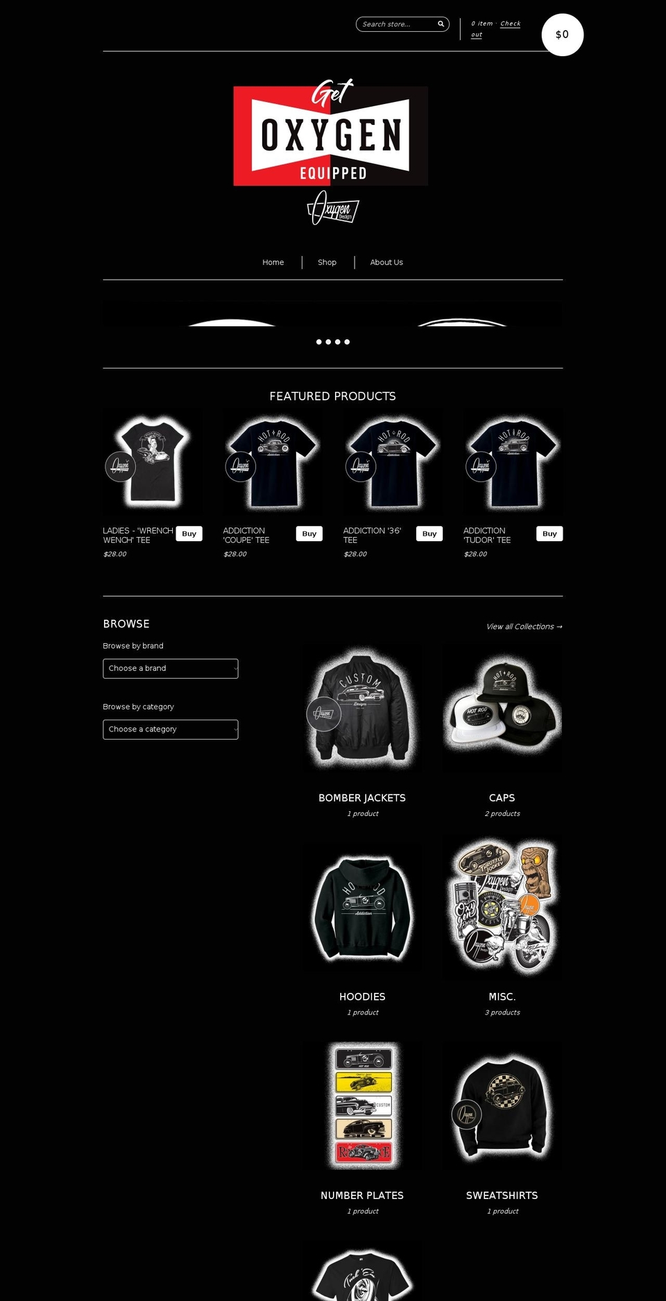 oxygendesign.com.au shopify website screenshot