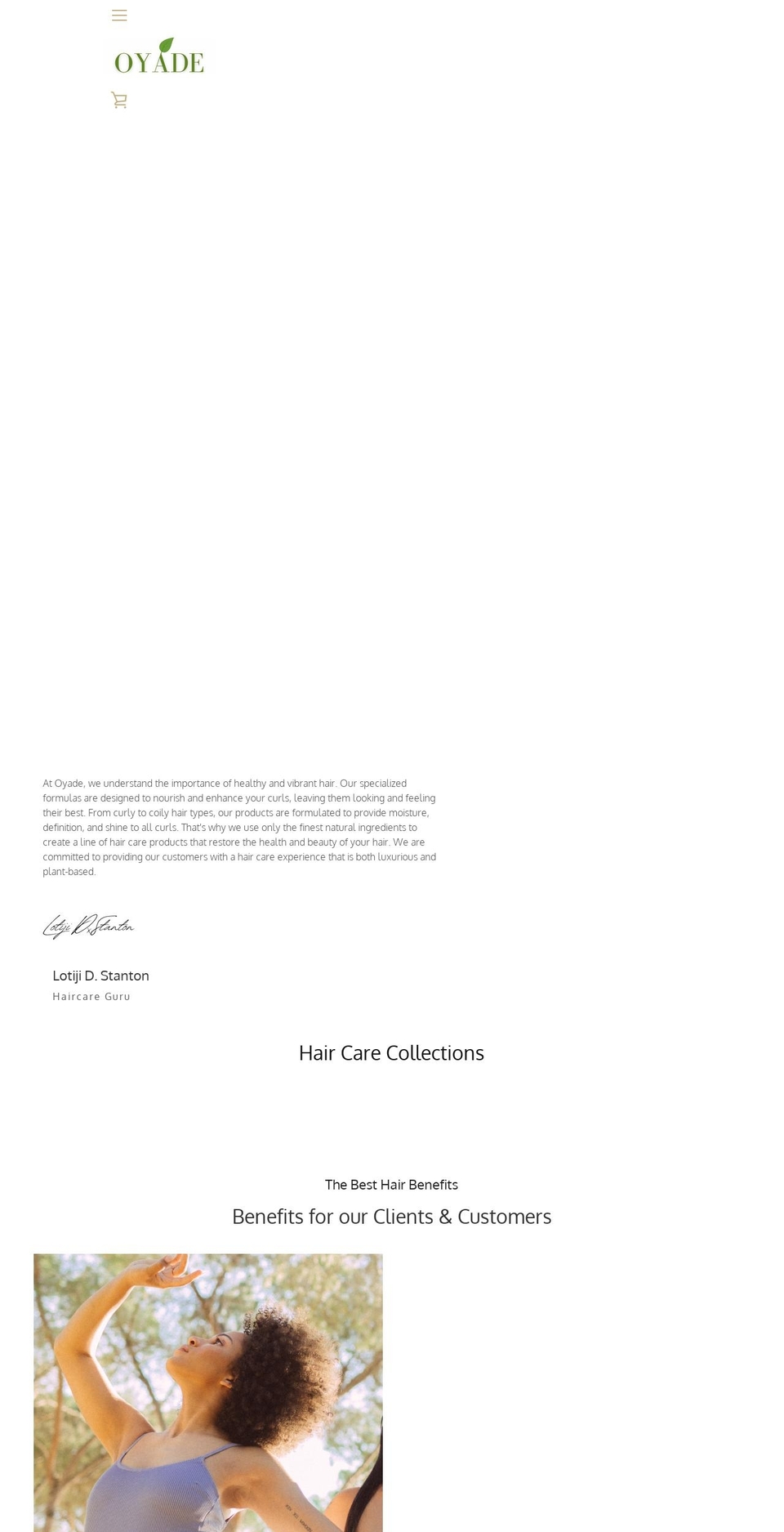 Copy of Narrative with Installments message Shopify theme site example oyadeproducts.com