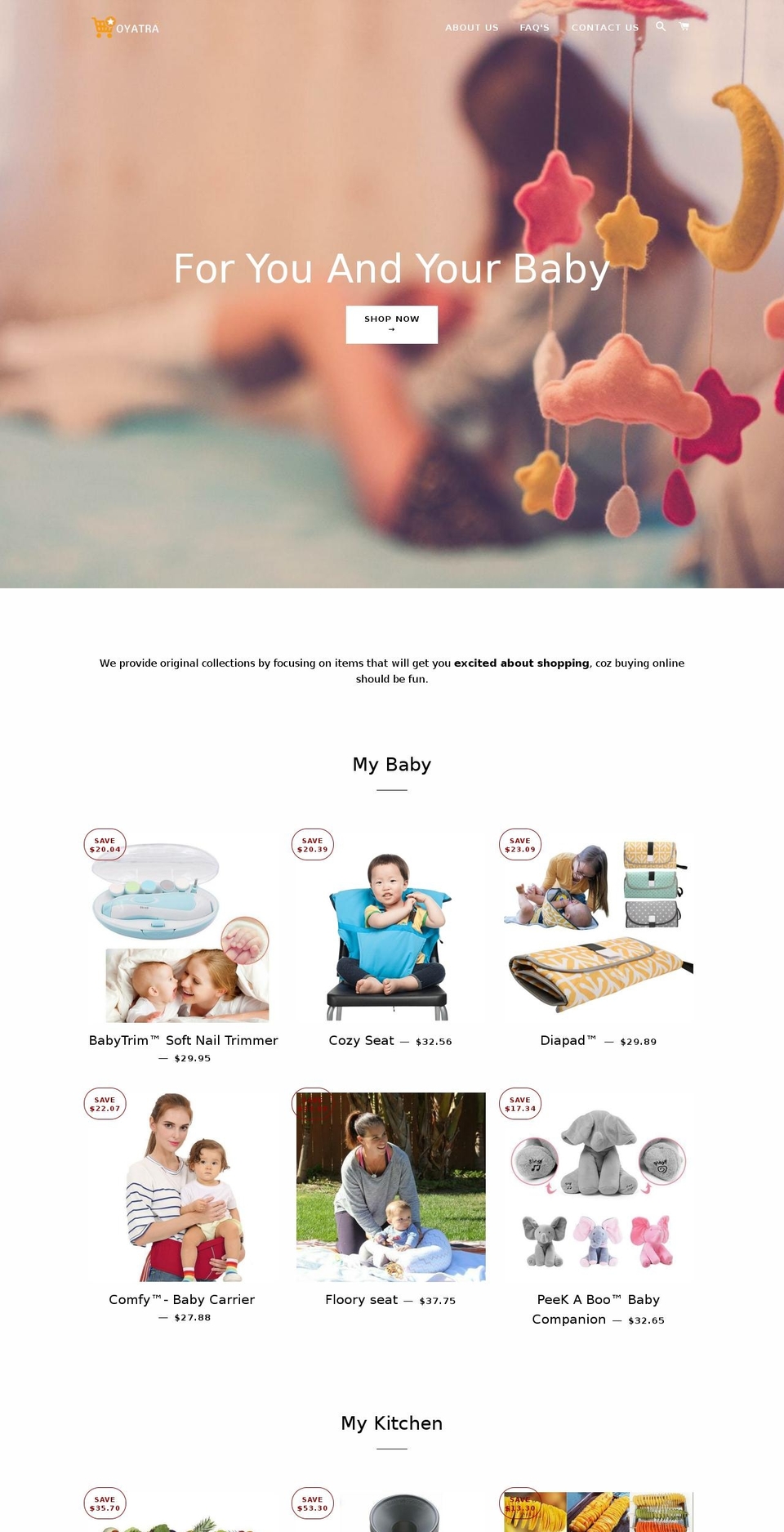 oyatras.com — Shopify storefront screenshot