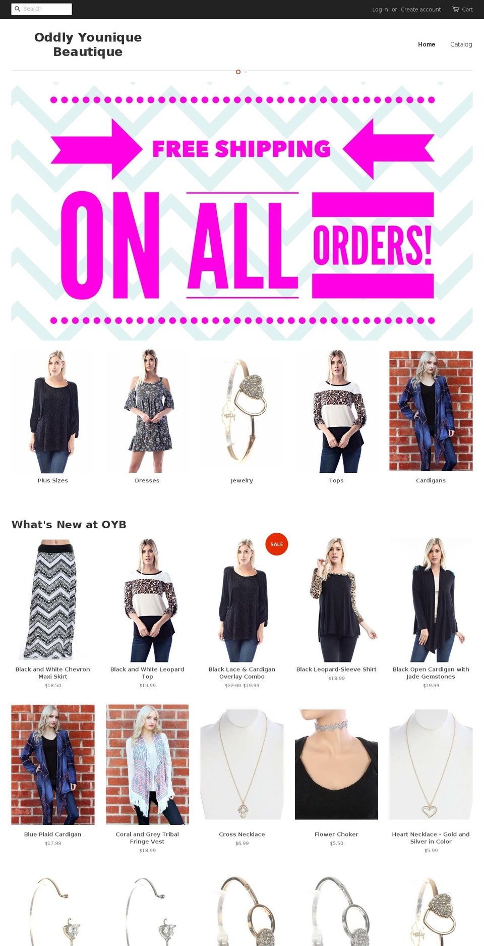 oybclothing.com shopify website screenshot