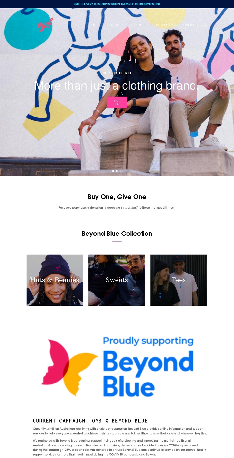 oybstore.com.au shopify website screenshot