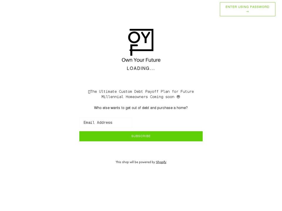 oyfnow.com shopify website screenshot