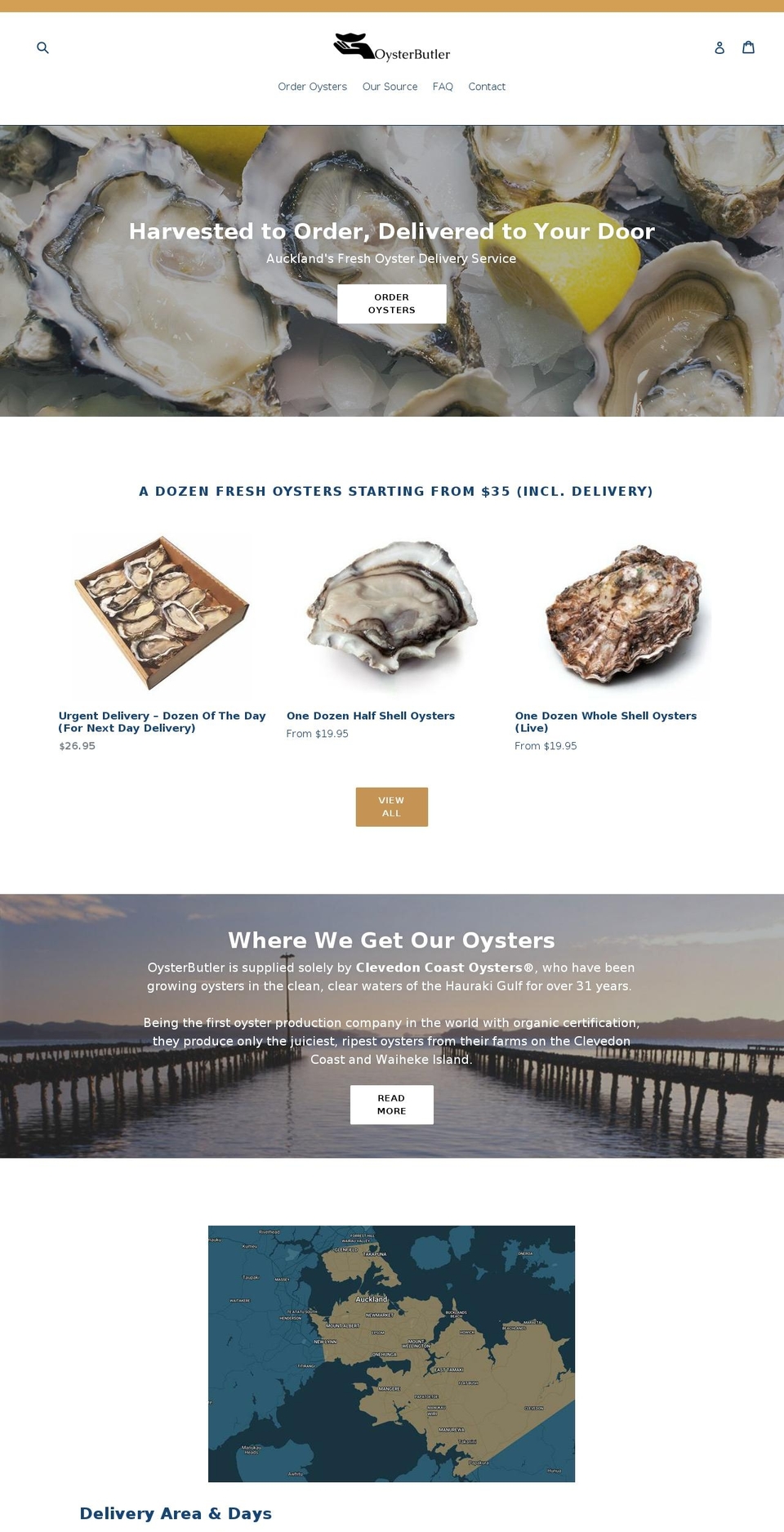 oysterbutler.com — Shopify storefront screenshot