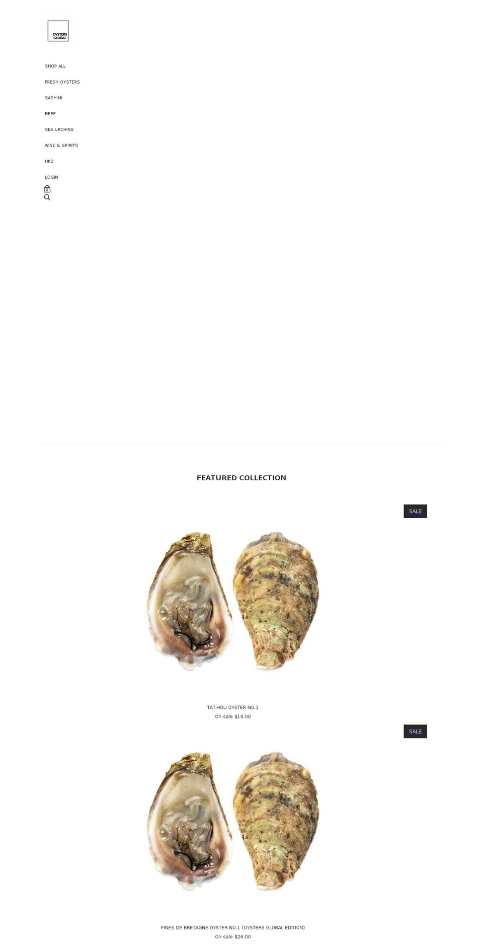 handy PxU Shopify theme site example oystersglobal.com