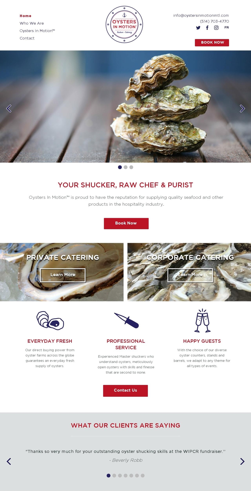 oystersinmotionmtl.com — Shopify storefront screenshot