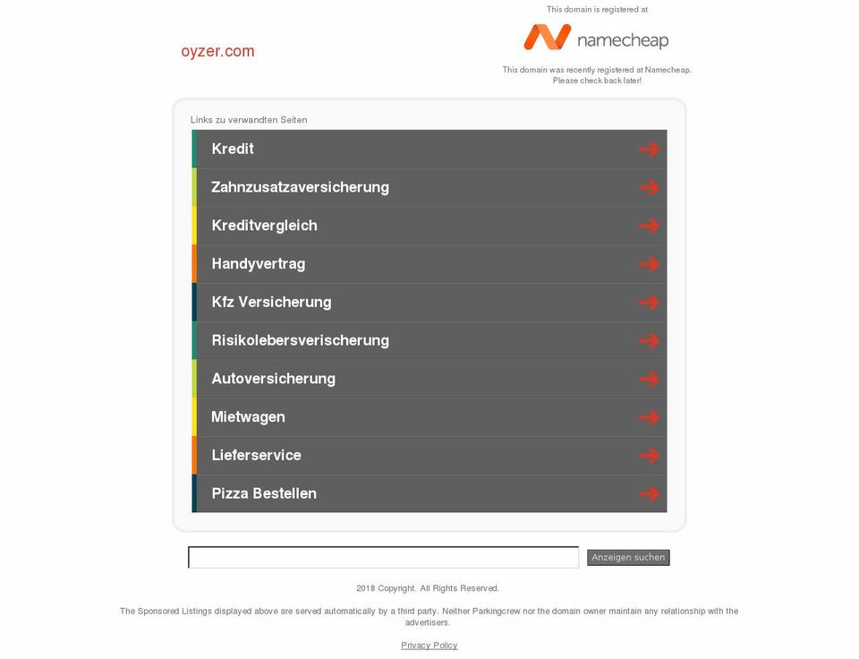 oyzer.com shopify website screenshot