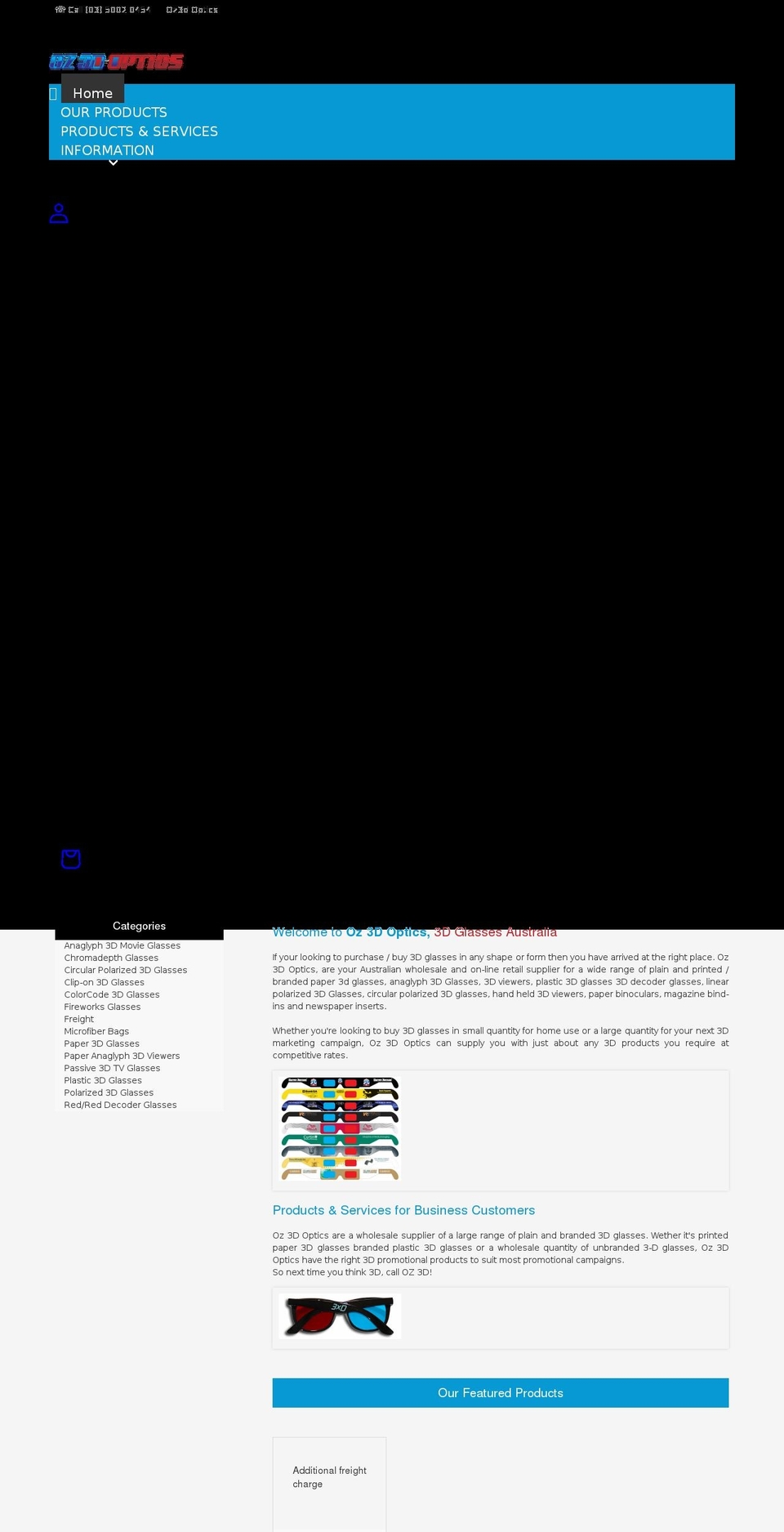 oz3d.com.au shopify website screenshot