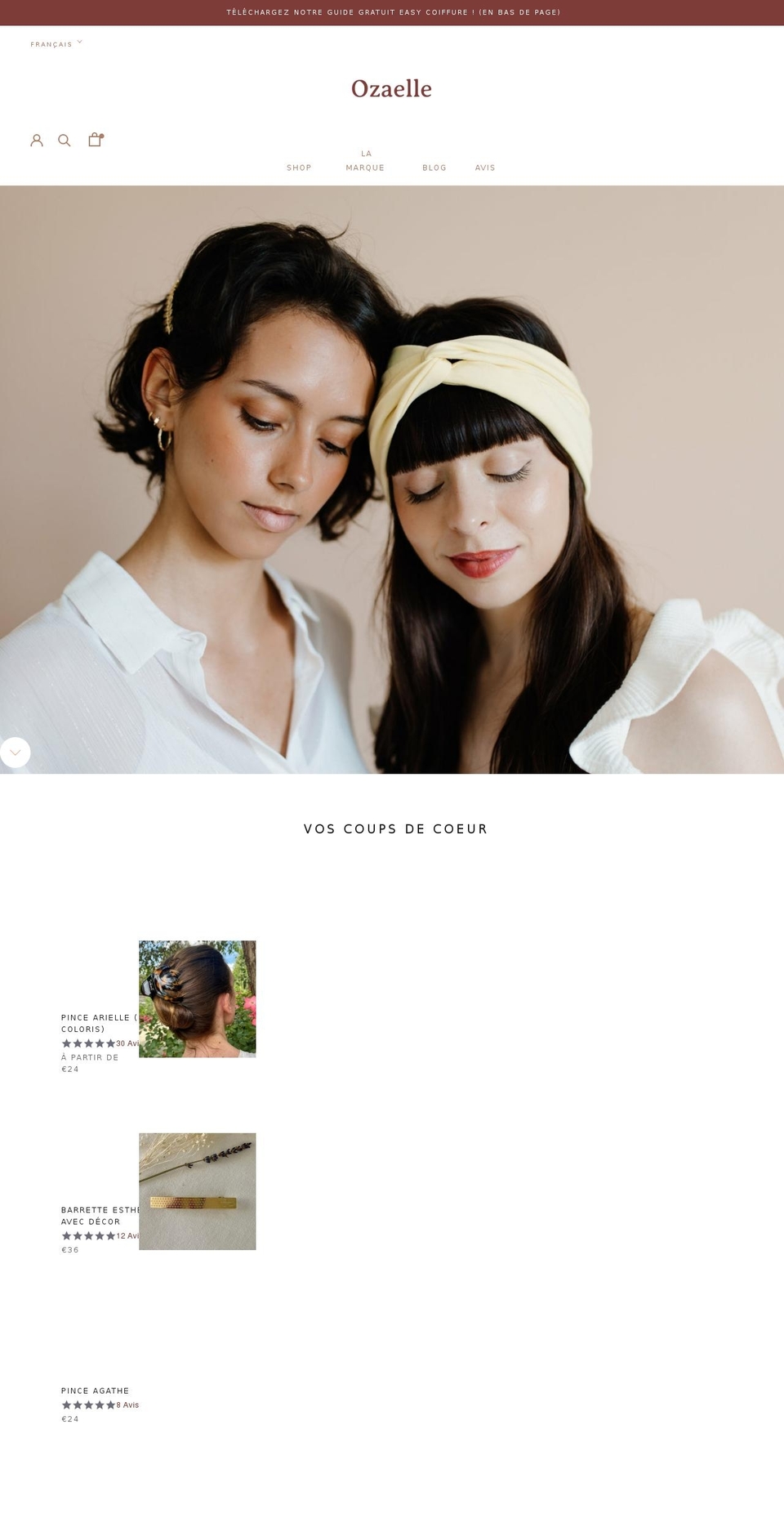 ozaelle.com shopify website screenshot