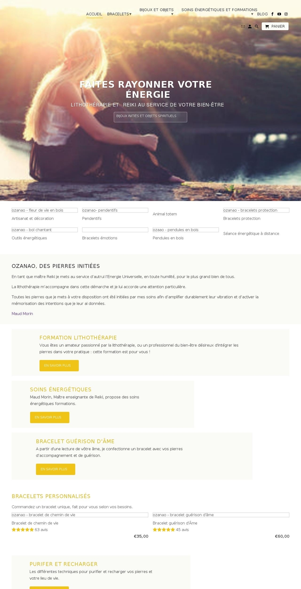 ozanao.com shopify website screenshot