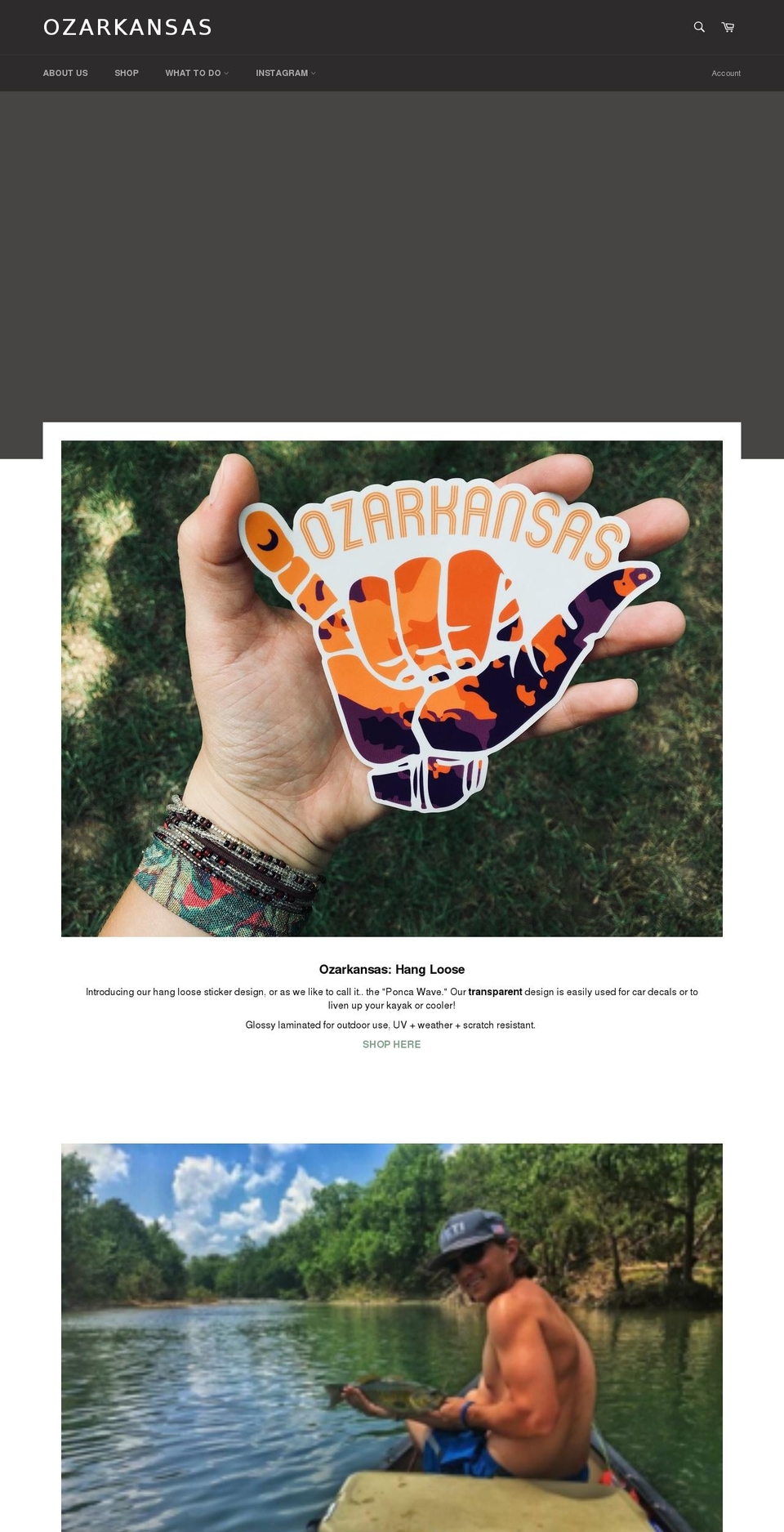 ozarkansas.com — Shopify storefront screenshot