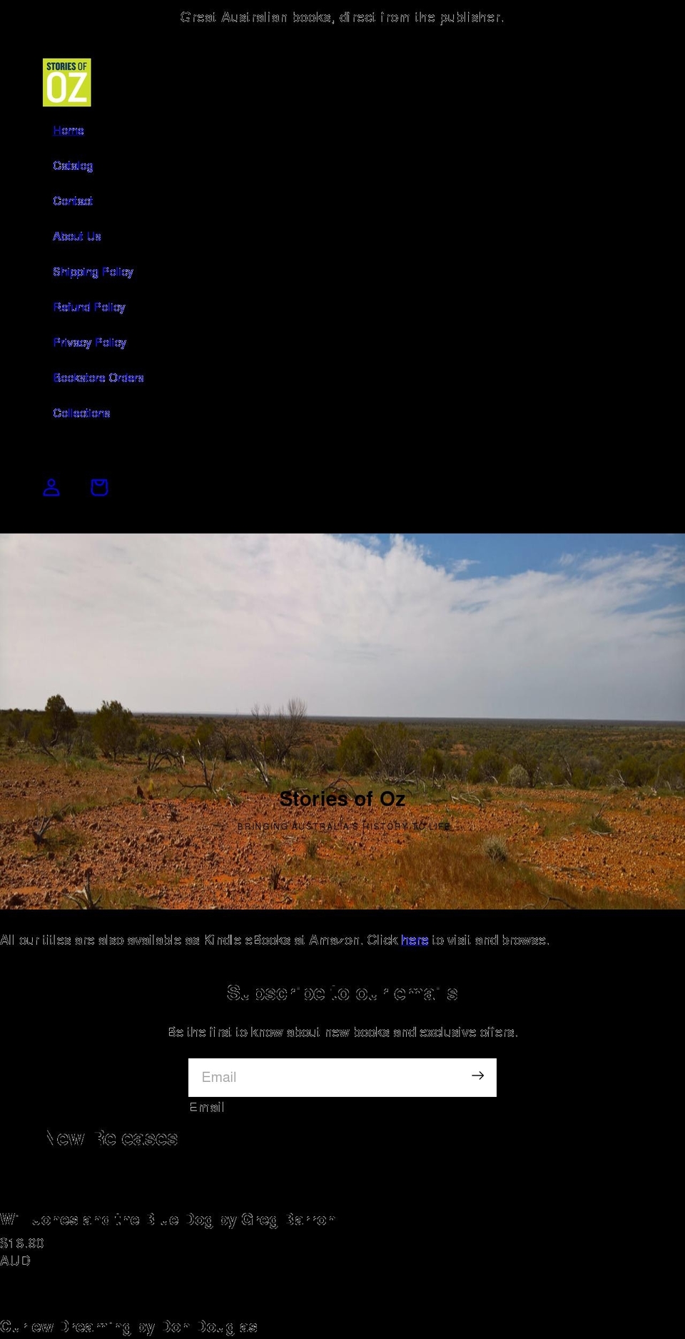 ozbookstore.com shopify website screenshot