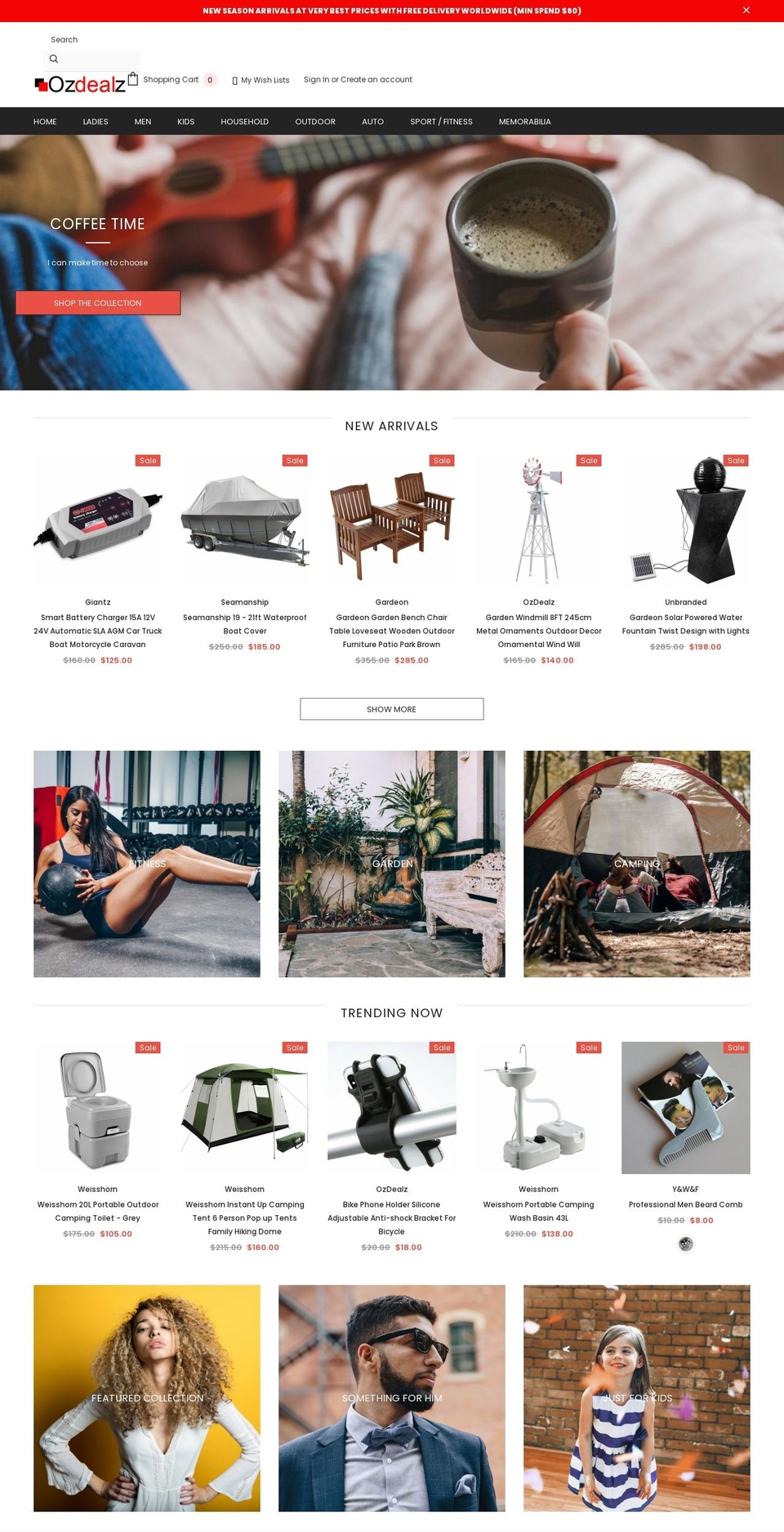 ozdealz.com.au shopify website screenshot