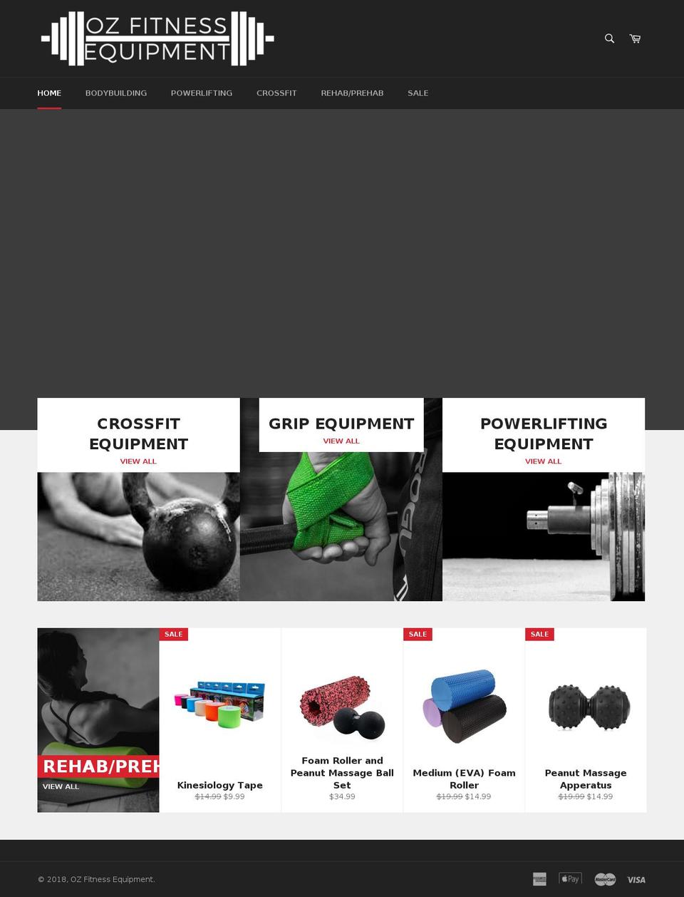 ozfitnessequipment.com — Shopify storefront screenshot