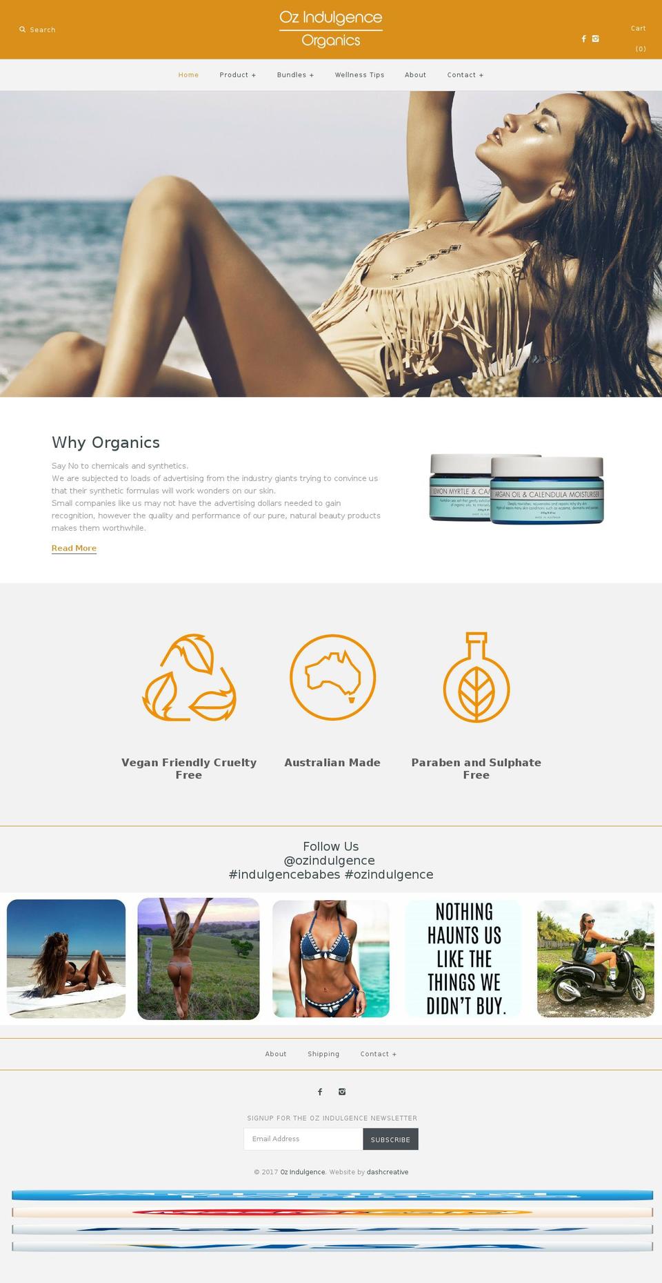 OZ INDULGENCE - LIVE Shopify theme site example ozindulgence.com
