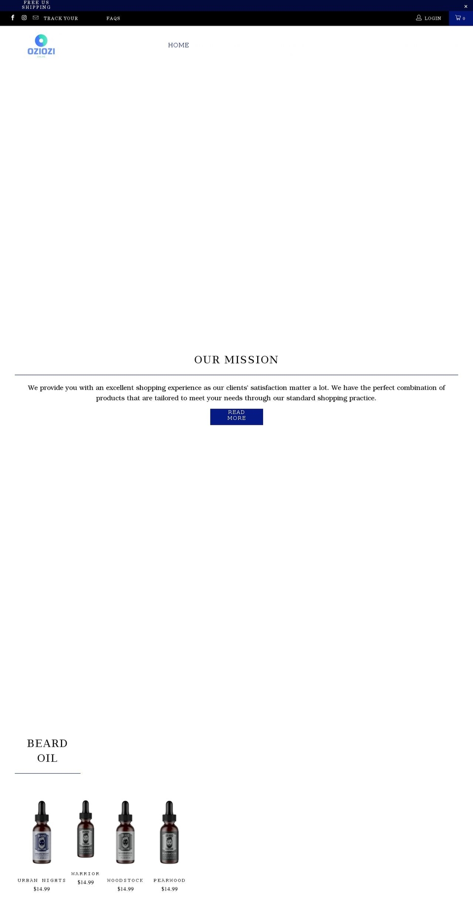 oziozi.com shopify website screenshot