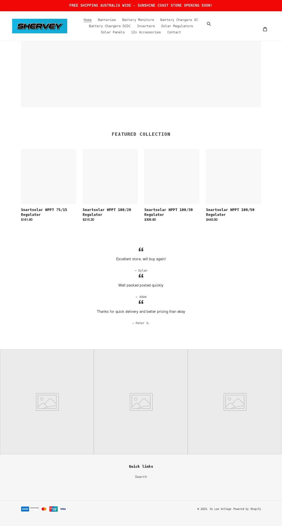 ozlowvoltage.com shopify website screenshot