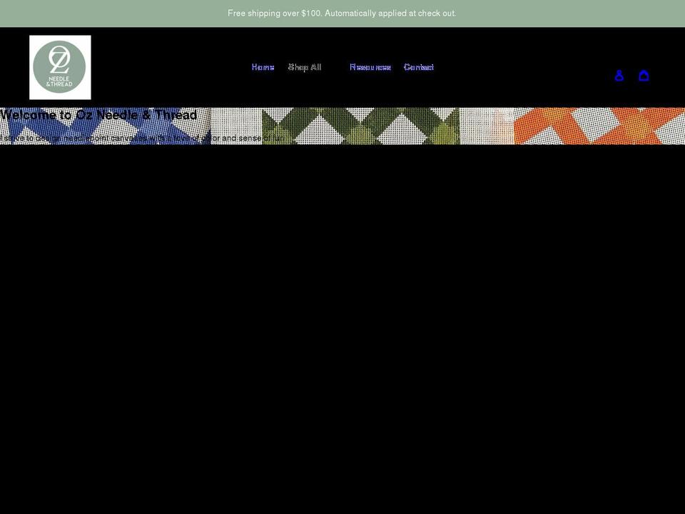 ozneedleandthread.com shopify website screenshot