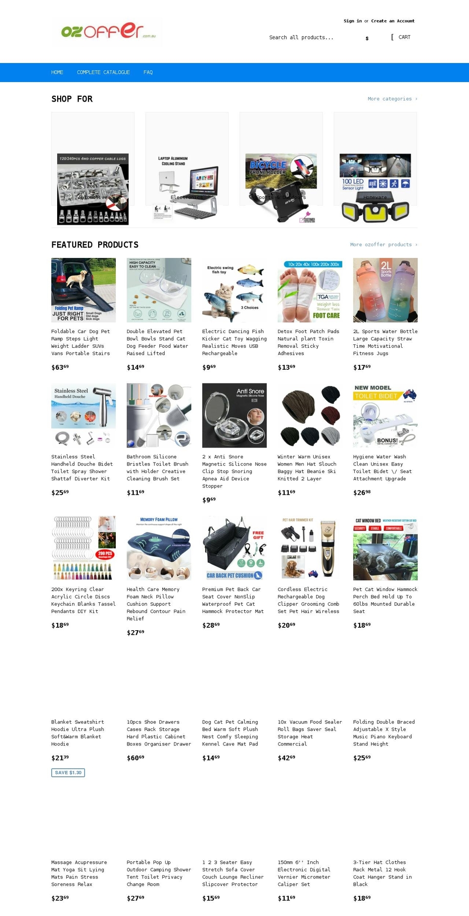 ozoffer.com.au shopify website screenshot