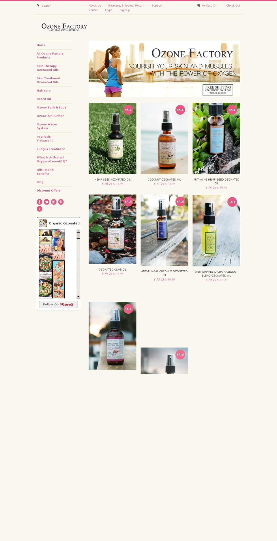 ozone-factory.net shopify website screenshot