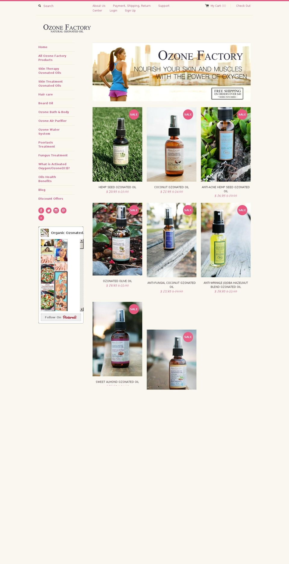 ozonefactory.net shopify website screenshot