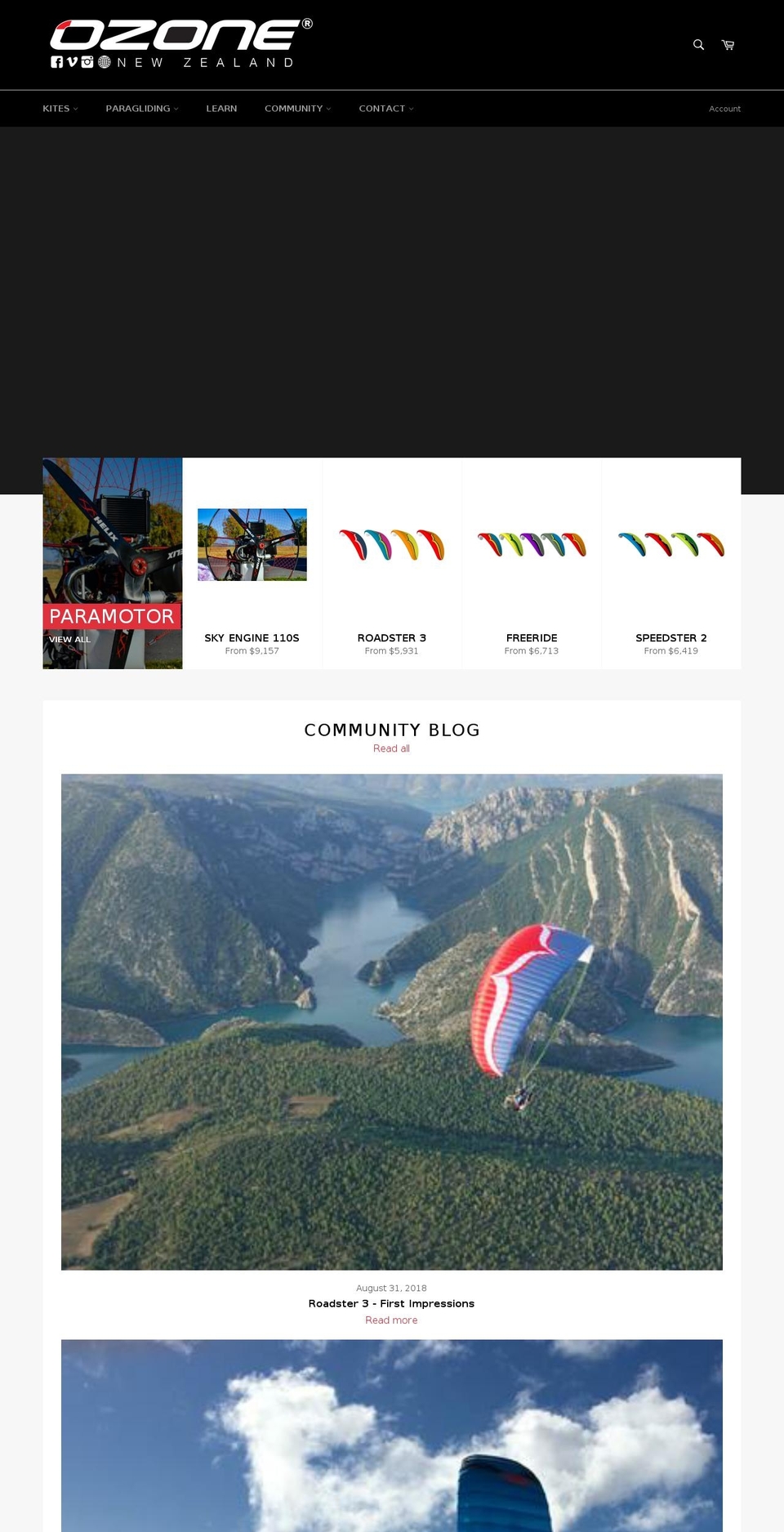 ozonenewzealand.com — Shopify storefront screenshot