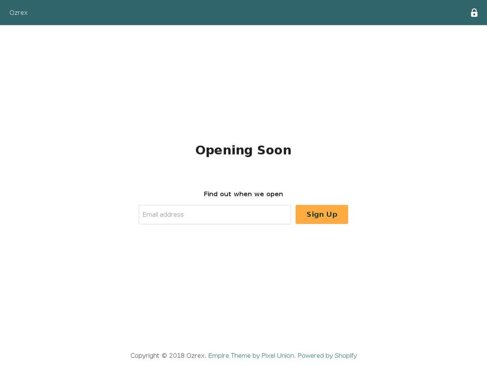 ozrex.com — Shopify storefront screenshot