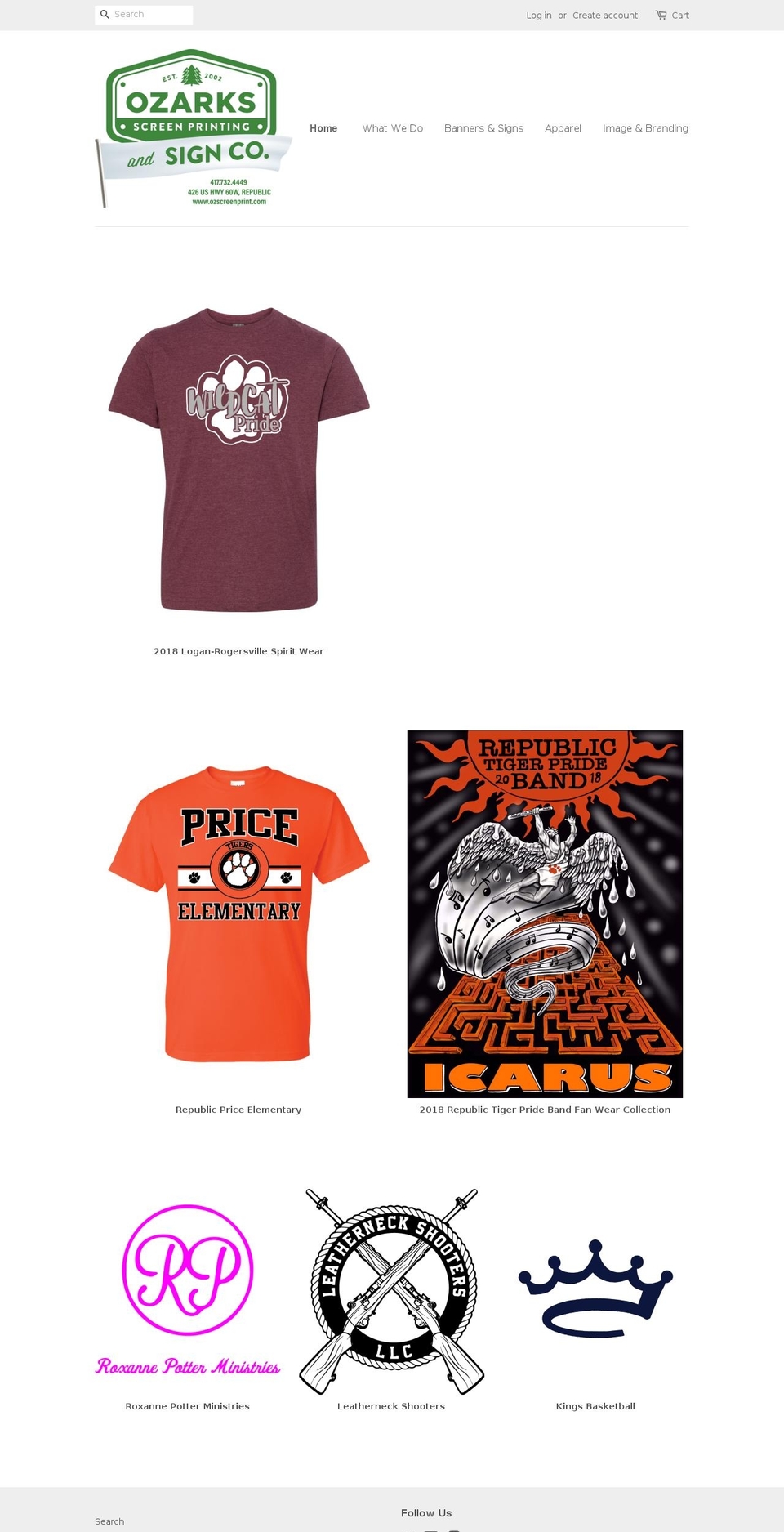ozscreenprint.com shopify website screenshot