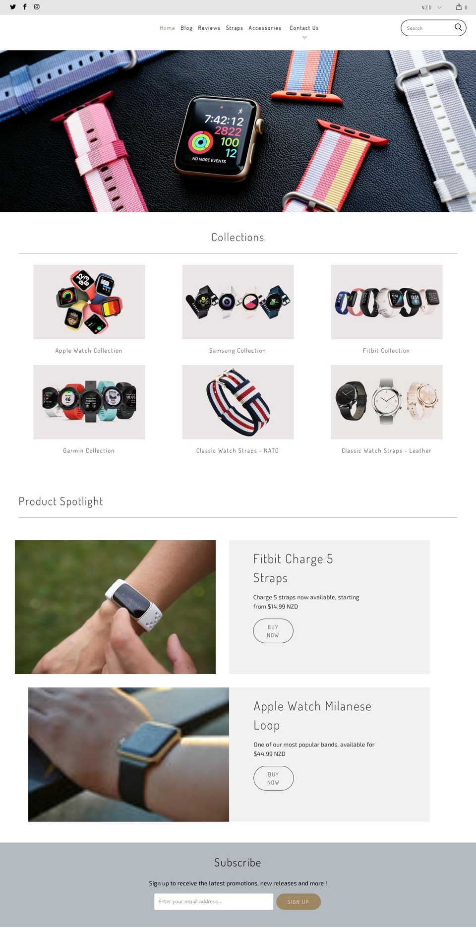 ozstraps.co.nz shopify website screenshot