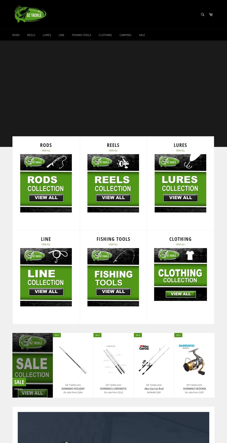 oztackle.com — Shopify storefront screenshot