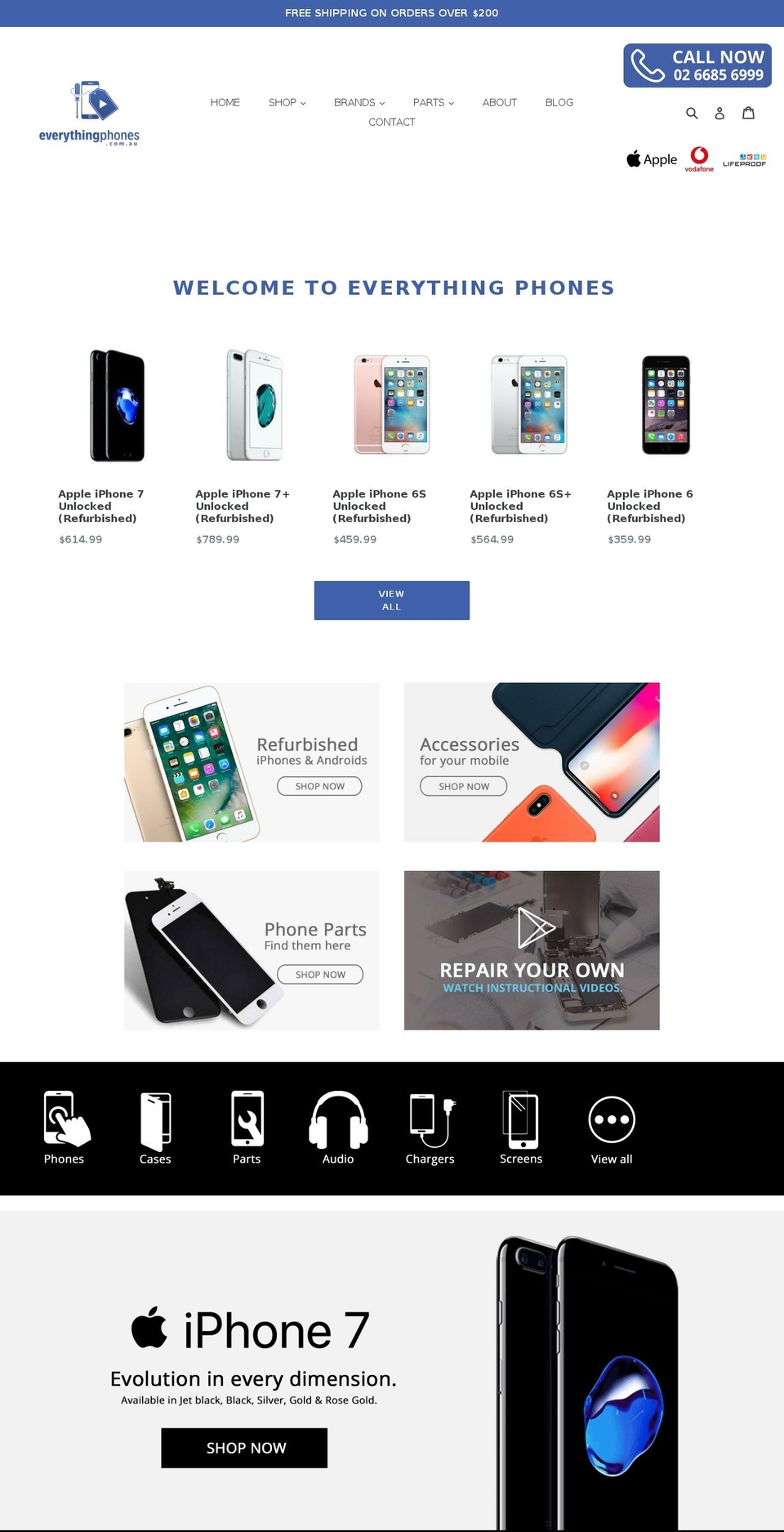 oztechparts.com — Shopify storefront screenshot