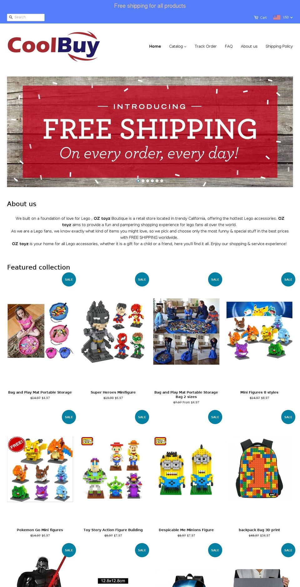 oztoyz.com shopify website screenshot