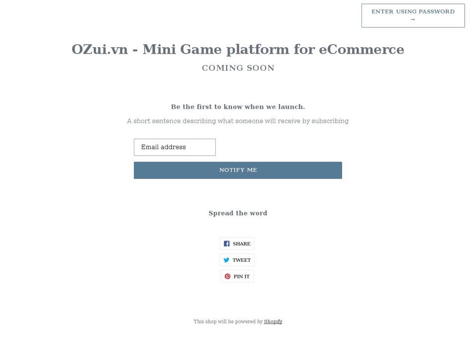 ozui.vn shopify website screenshot