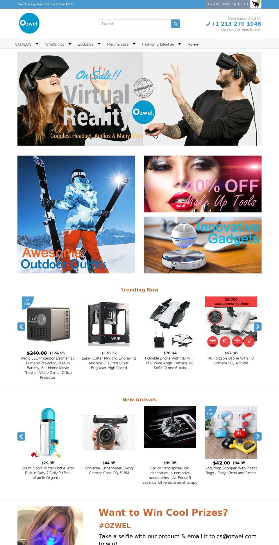 ozwel.com — Shopify storefront screenshot