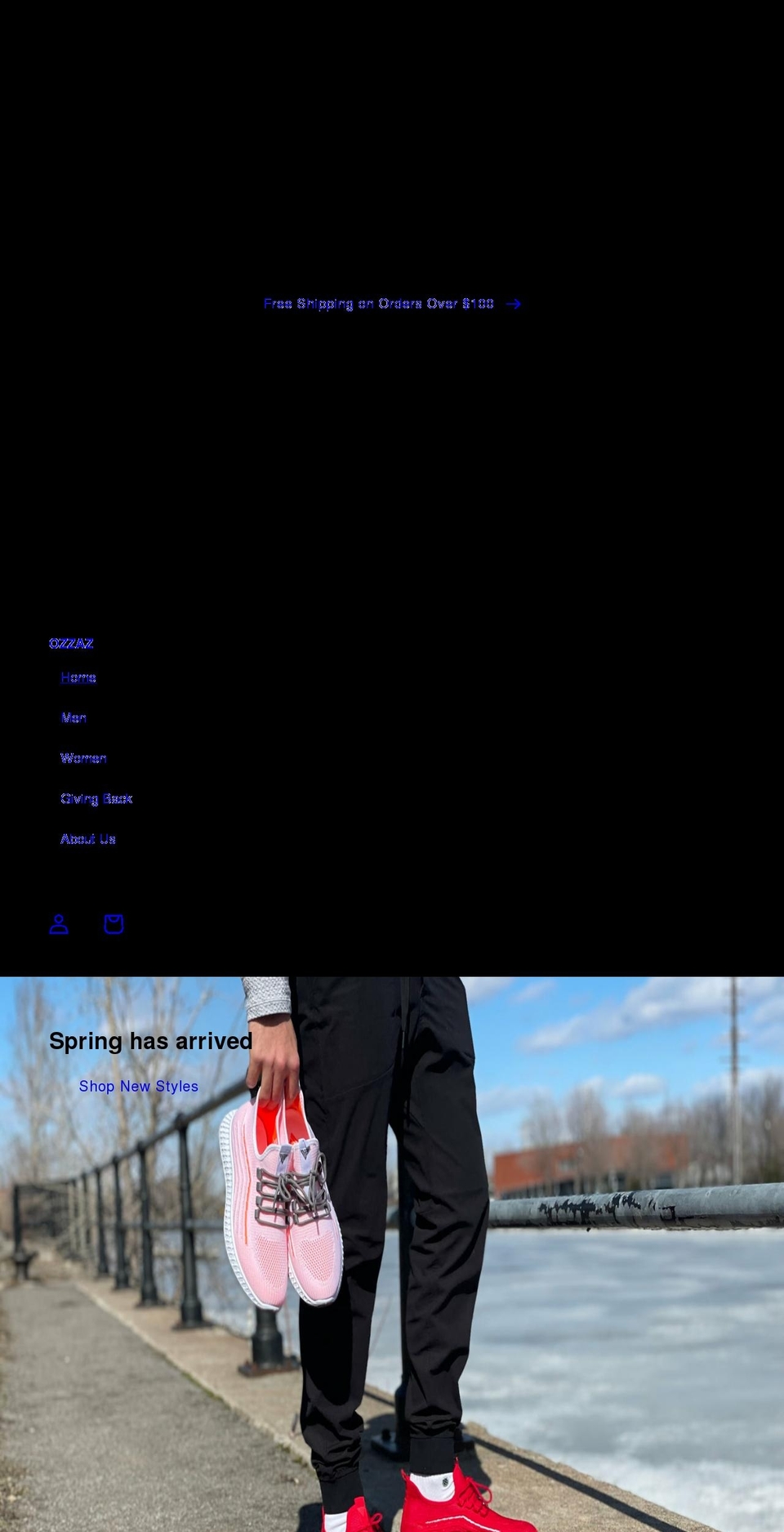 ozzaz.com shopify website screenshot