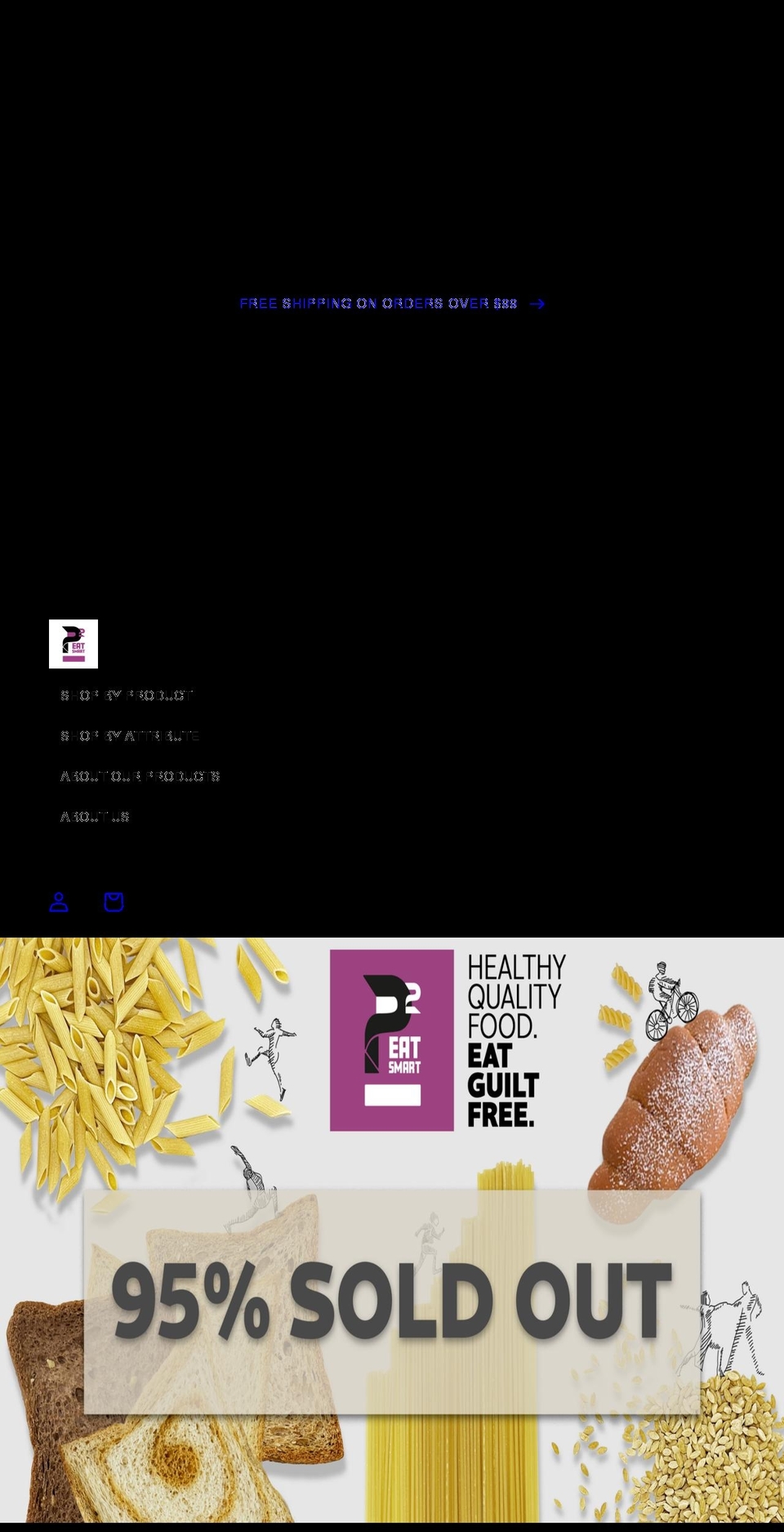 p2eatsmart.com shopify website screenshot