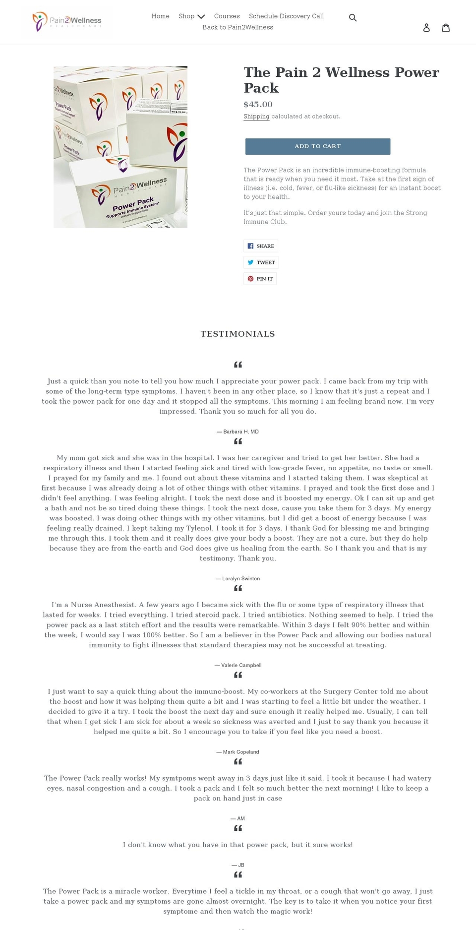 p2whealth.com shopify website screenshot