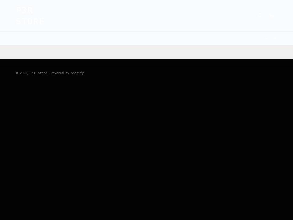 p3r-gear.myshopify.com shopify website screenshot