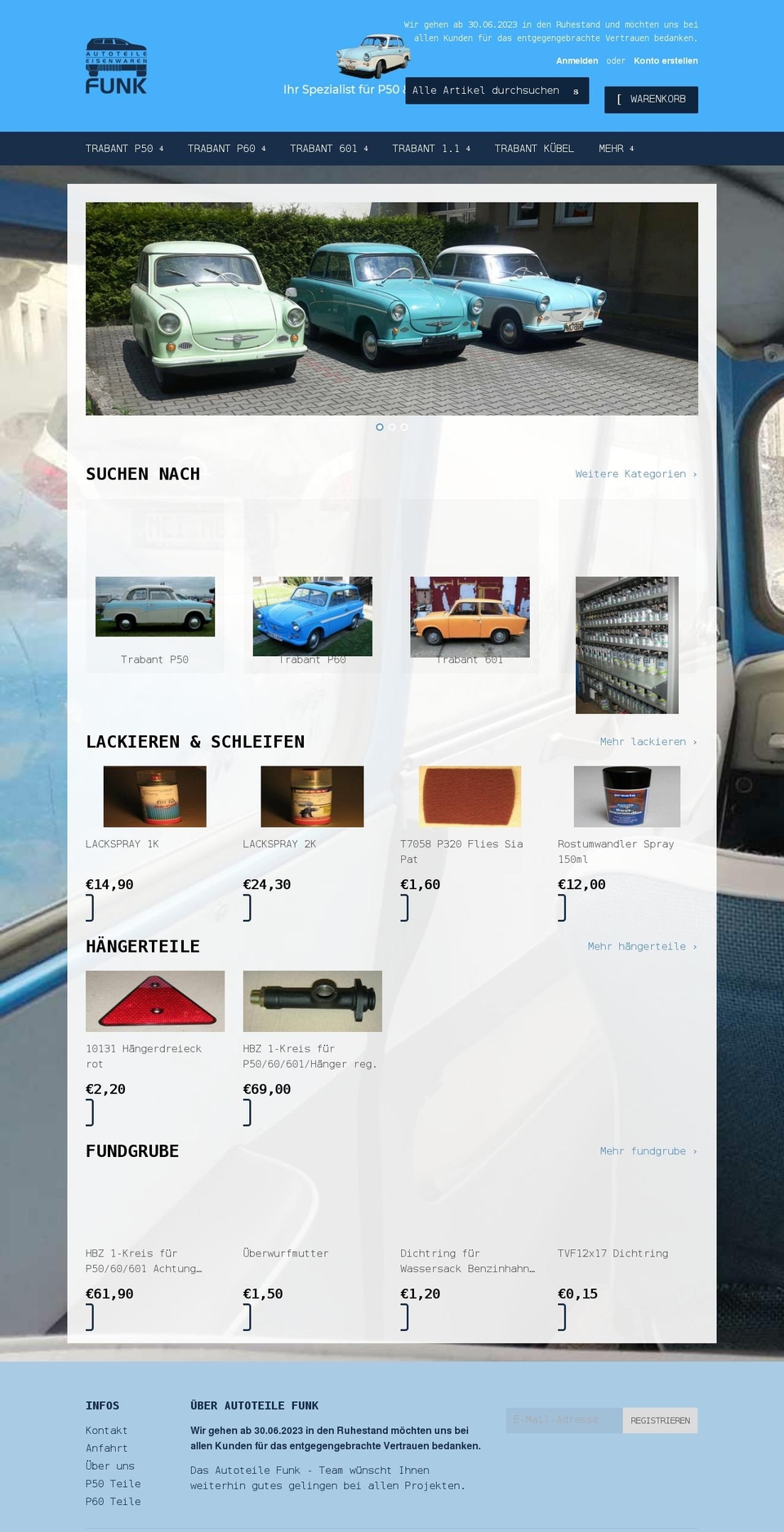 p50-teile.de shopify website screenshot