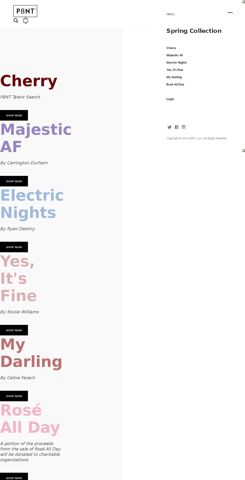 p8ntnails.com — Shopify storefront screenshot