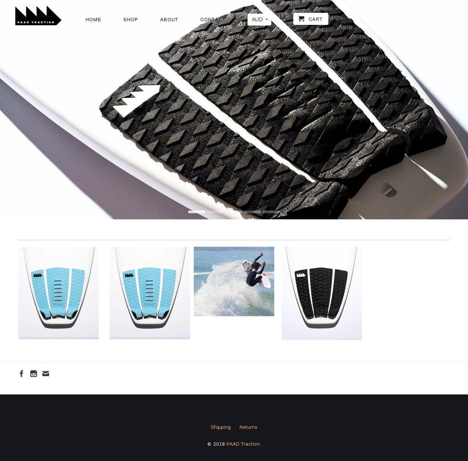 paadtraction.com shopify website screenshot