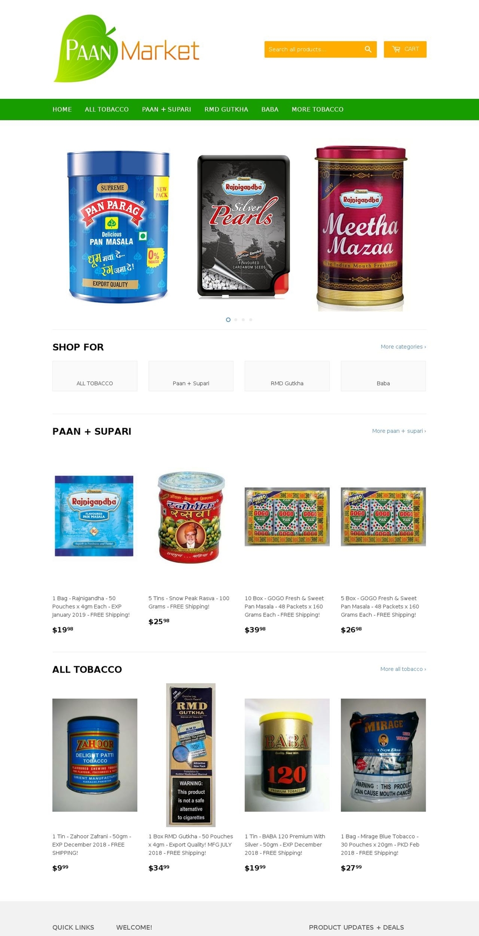 paanmarket.com — Shopify storefront screenshot