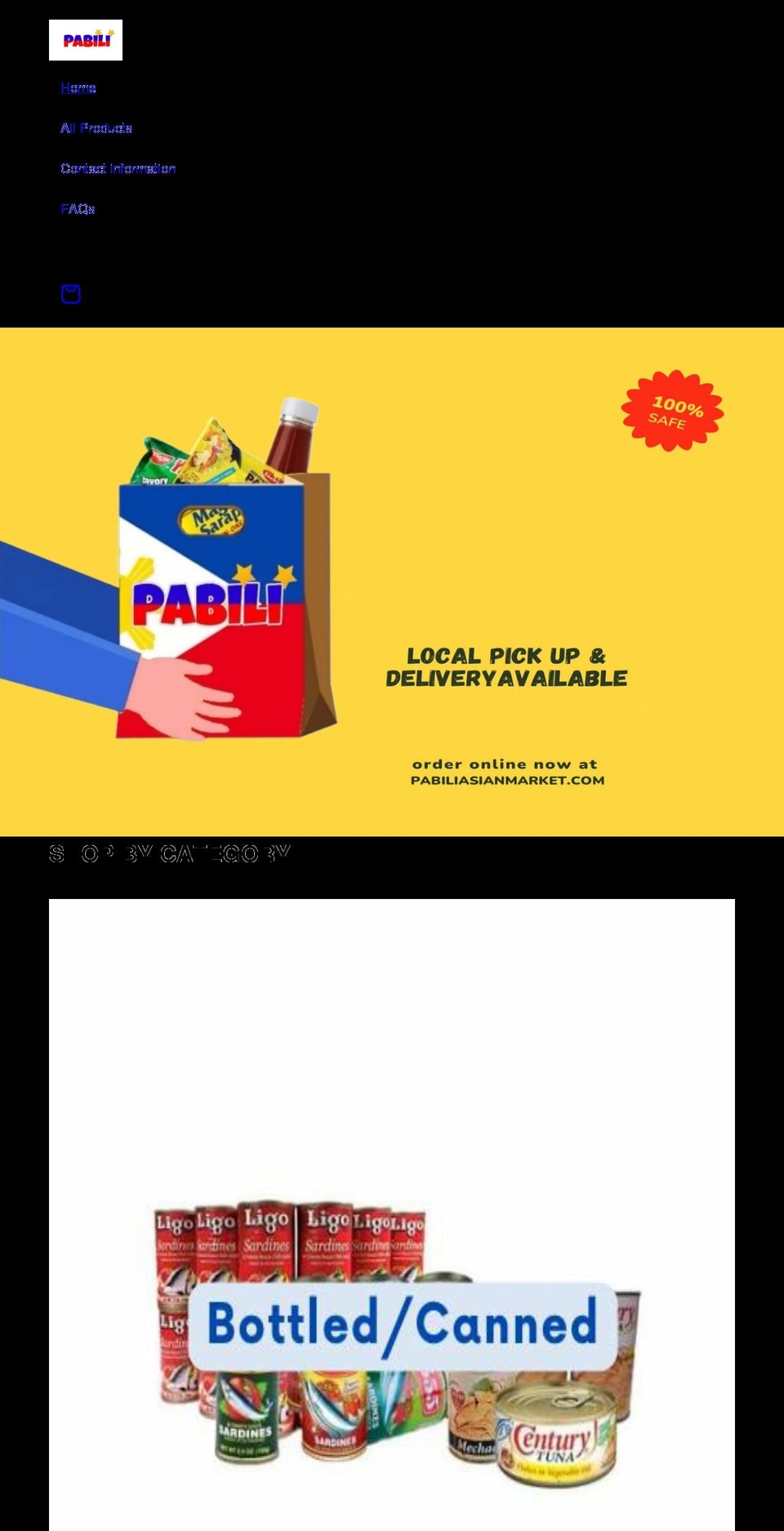 pabili.us shopify website screenshot