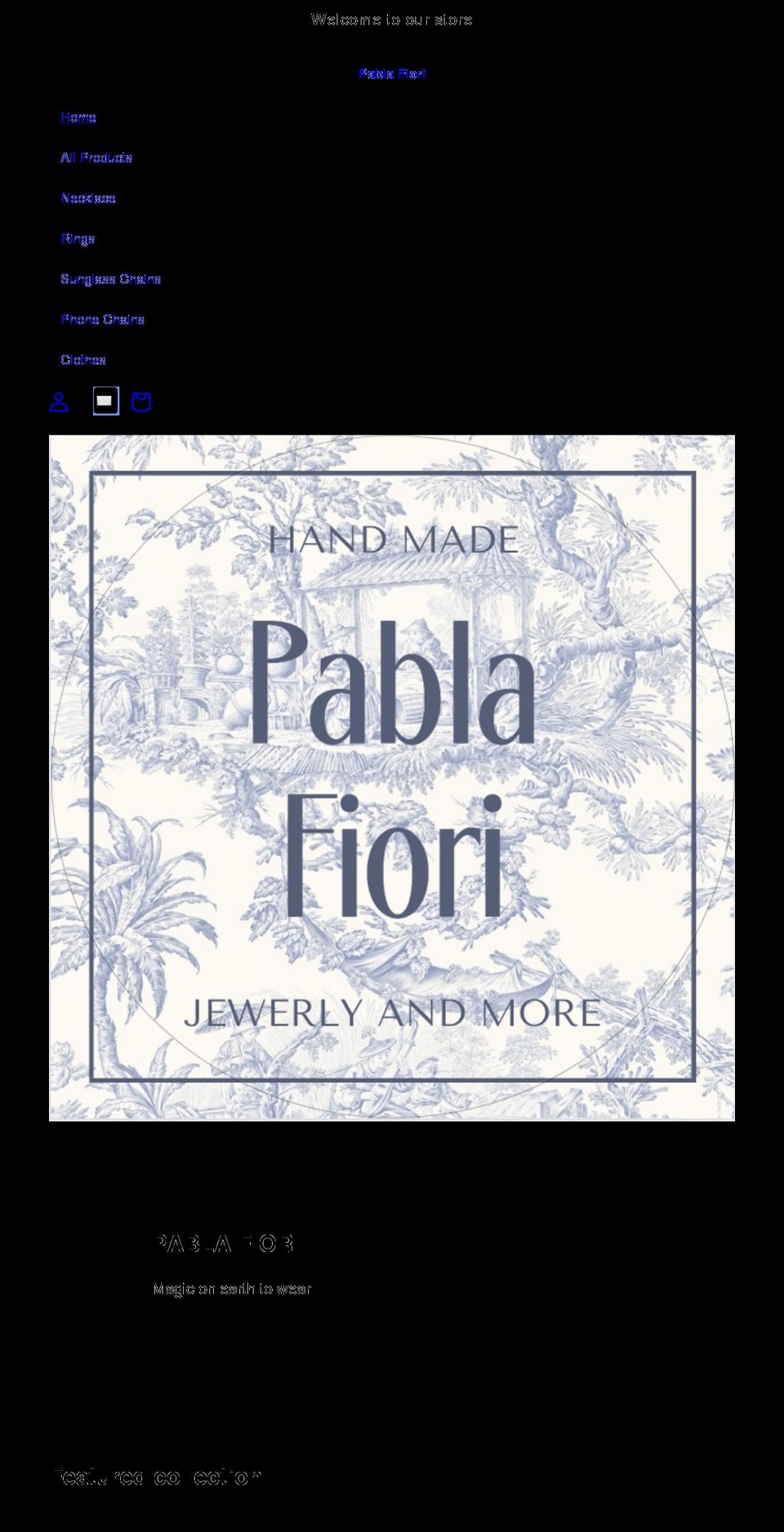 pablafiori.com shopify website screenshot