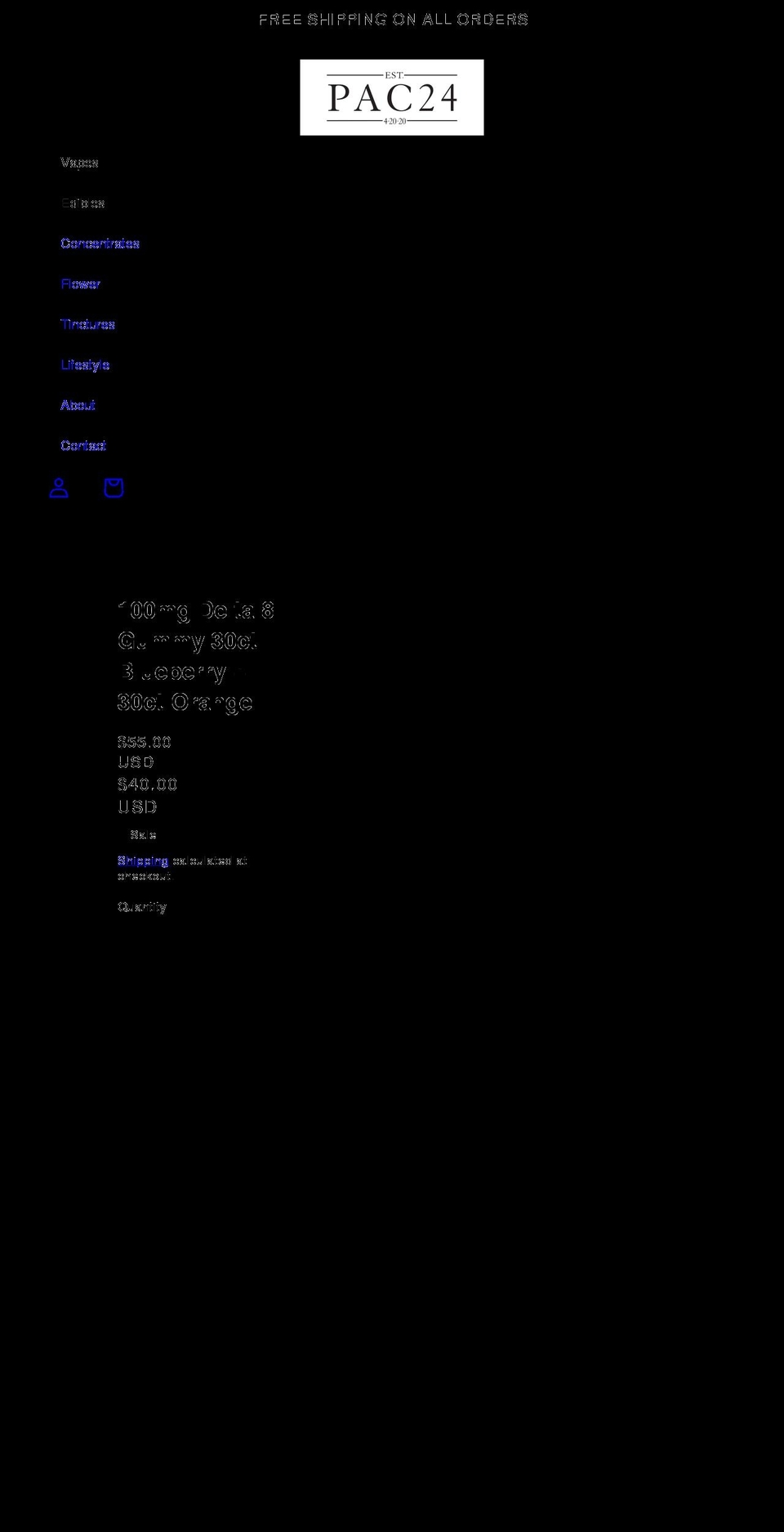 pac24.shop shopify website screenshot